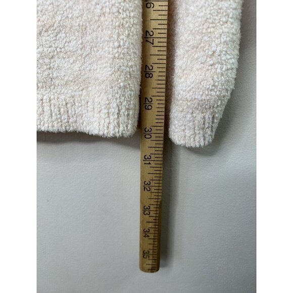 Soft Surroundings Cozy Sweatshirt Pink Cowl Neck Kangaroo Pockets Size Medium - Picture 9 of 12